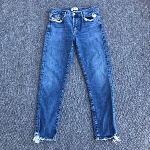 Agolde Toni mid rise slim straight ankle jeans size 28